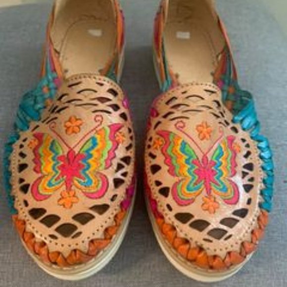 Shoes - Handmade Mexican Leather Slip On Shoes US 8 Mex 25